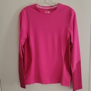 Puma dryCELL Fuchsia Pullover with Striped Accents